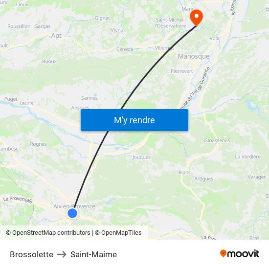 Brossolette to Saint-Maime map