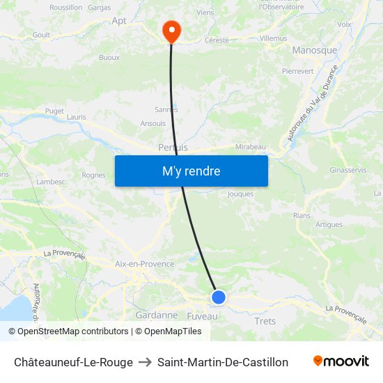 Châteauneuf-Le-Rouge to Saint-Martin-De-Castillon map