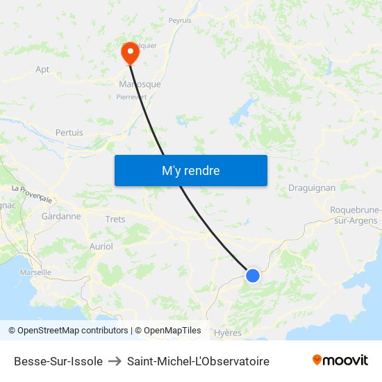 Besse-Sur-Issole to Saint-Michel-L'Observatoire map