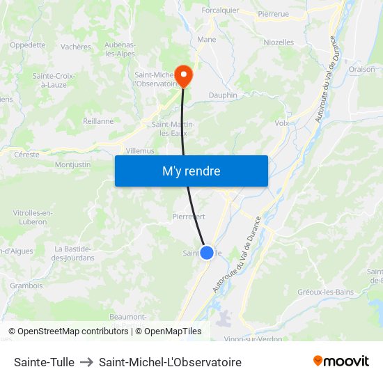 Sainte-Tulle to Saint-Michel-L'Observatoire map
