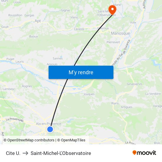 Cite  U. to Saint-Michel-L'Observatoire map