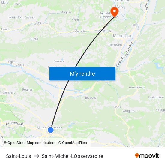 Saint-Louis to Saint-Michel-L'Observatoire map