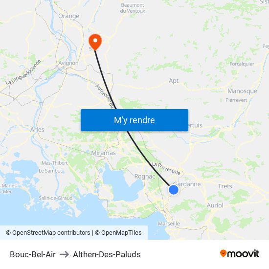 Bouc-Bel-Air to Althen-Des-Paluds map