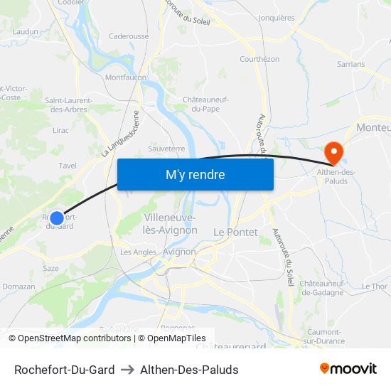 Rochefort-Du-Gard to Rochefort-Du-Gard map