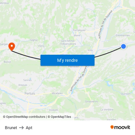 Brunet to Apt map