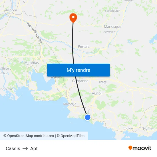 Cassis to Apt map