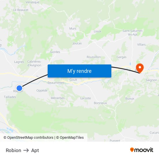 Robion to Apt map