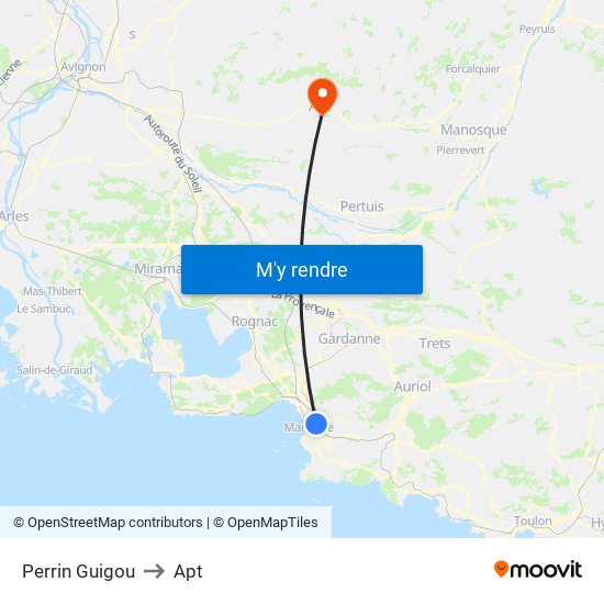 Perrin Guigou to Apt map