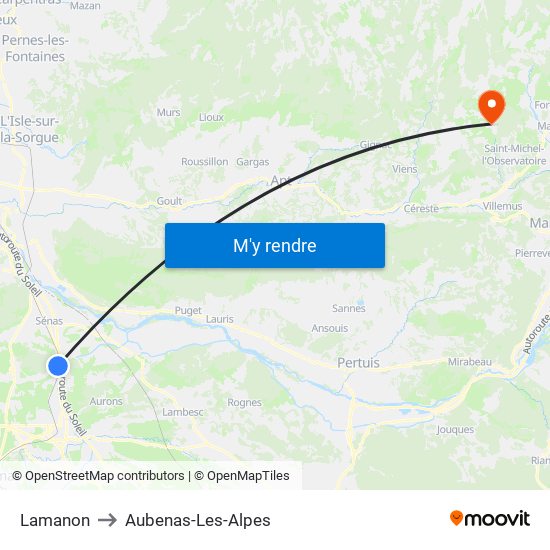 Lamanon to Lamanon map