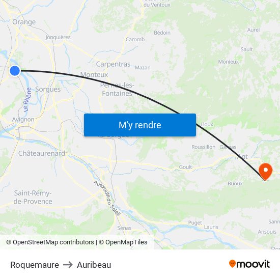 Roquemaure to Roquemaure map