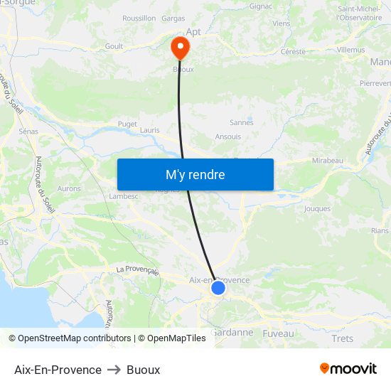 Aix-En-Provence to Aix-En-Provence map