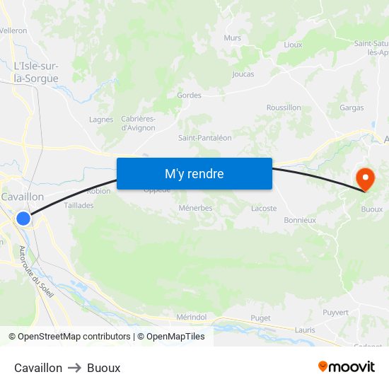 Cavaillon to Cavaillon map