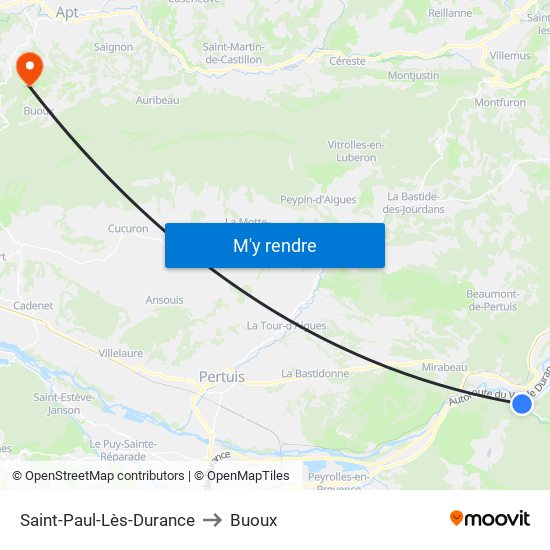 Saint-Paul-Lès-Durance to Buoux map