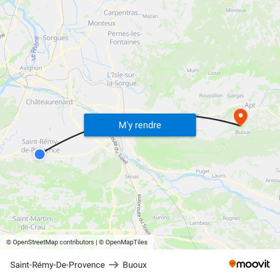 Saint-Rémy-De-Provence to Buoux map