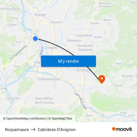 Roquemaure to Roquemaure map