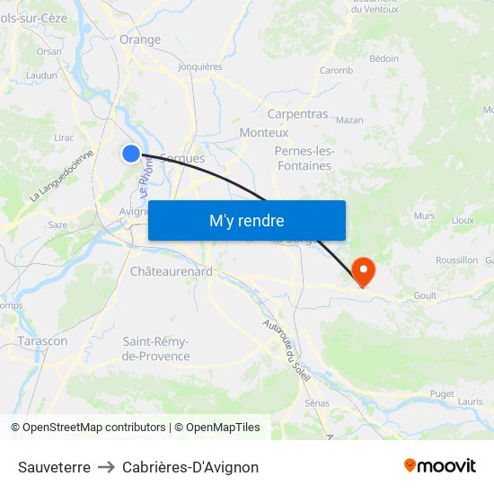 Sauveterre to Sauveterre map