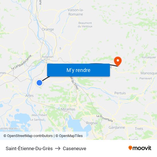 Saint-Étienne-Du-Grès to Caseneuve map