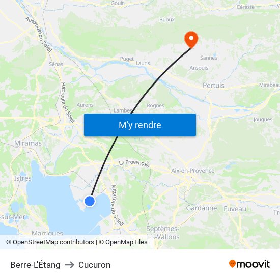 Berre-L'Étang to Cucuron map