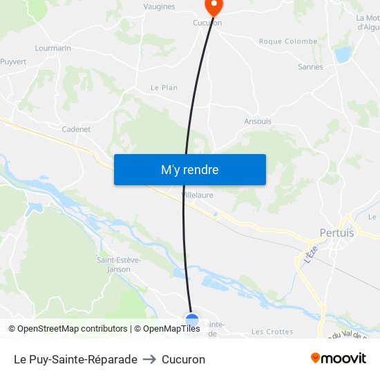 Le Puy-Sainte-Réparade to Cucuron map