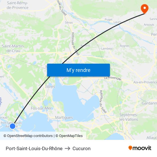Port-Saint-Louis-Du-Rhône to Cucuron map