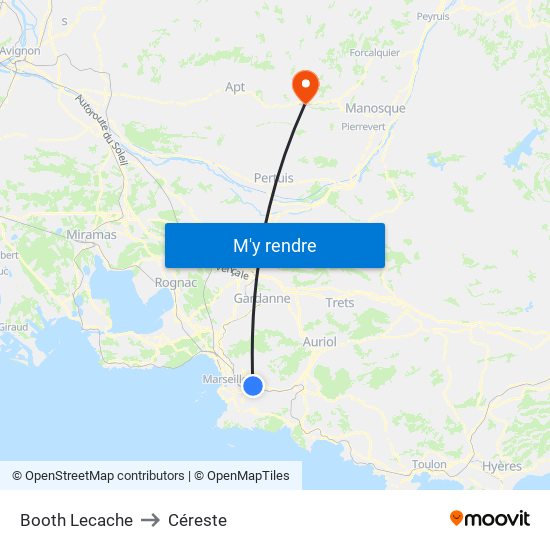 Booth Lecache to Céreste map