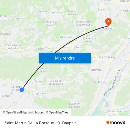 Saint-Martin-De-La-Brasque to Dauphin map
