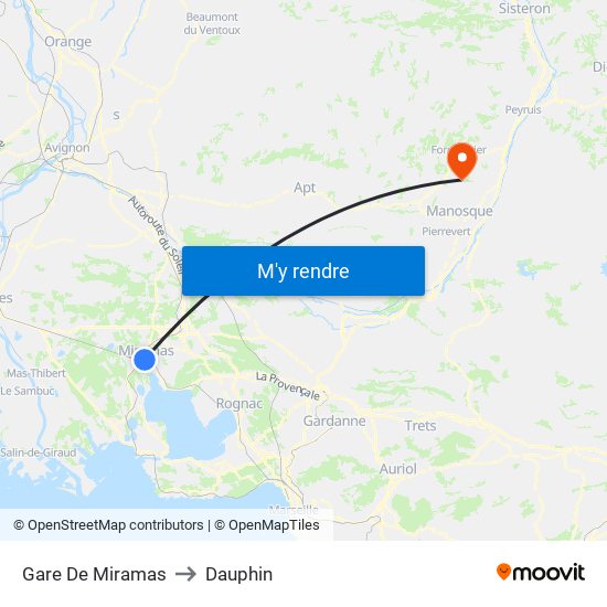 Gare De Miramas to Dauphin map