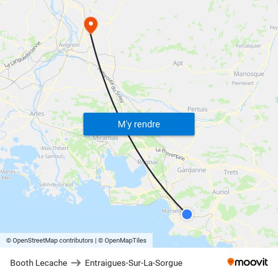 Booth Lecache to Entraigues-Sur-La-Sorgue map