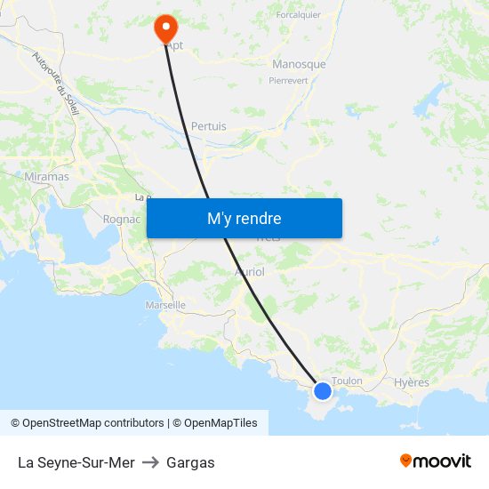 La Seyne-Sur-Mer to Gargas map