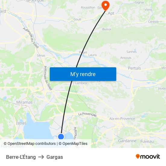 Berre-L'Étang to Gargas map