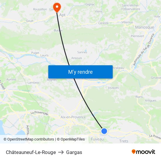 Châteauneuf-Le-Rouge to Gargas map