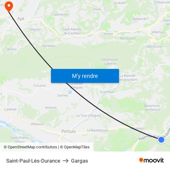 Saint-Paul-Lès-Durance to Gargas map