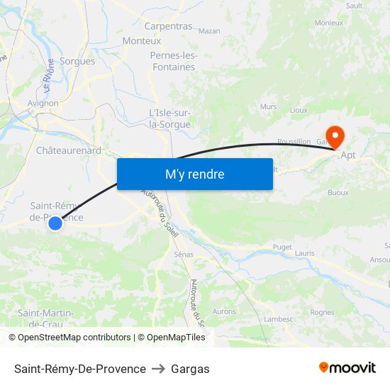 Saint-Rémy-De-Provence to Gargas map