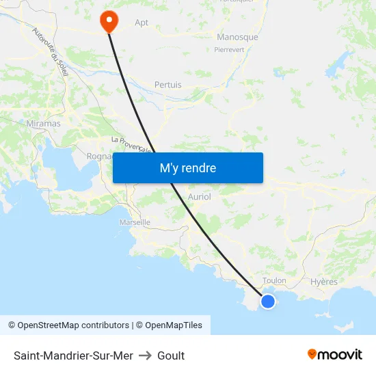 Saint-Mandrier-Sur-Mer to Goult map