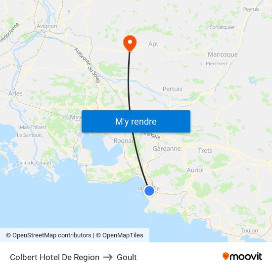 Colbert Hotel De Region to Goult map