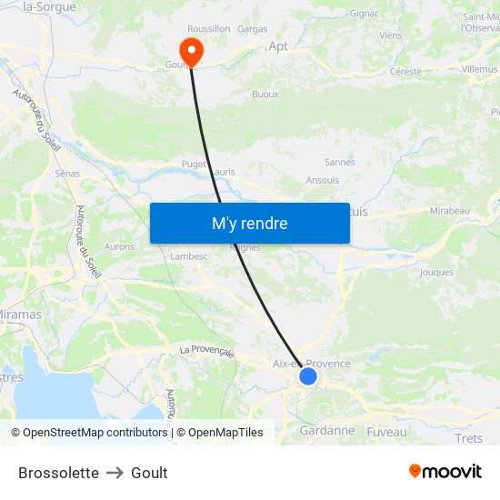 Brossolette to Goult map