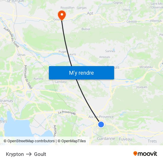 Krypton to Goult map