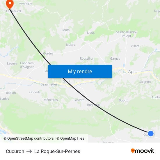 Cucuron to La Roque-Sur-Pernes map