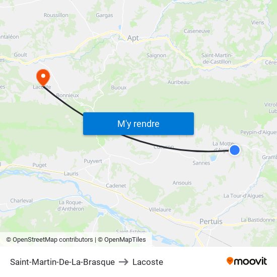 Saint-Martin-De-La-Brasque to Lacoste map