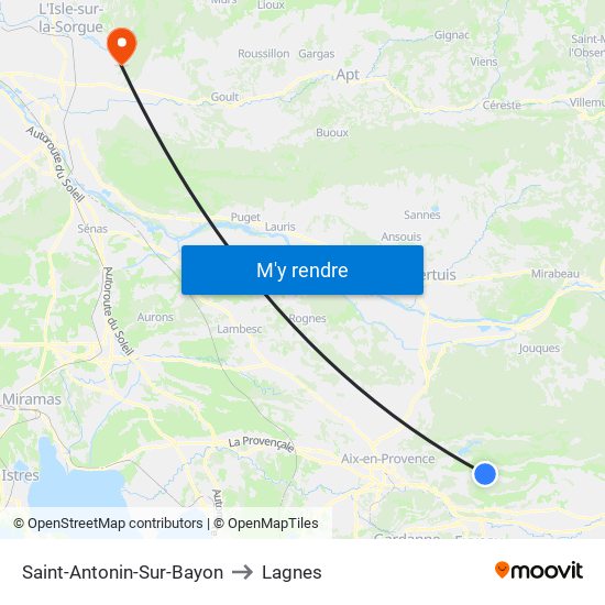 Saint-Antonin-Sur-Bayon to Saint-Antonin-Sur-Bayon map