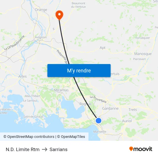 N.D. Limite Rtm to Sarrians map