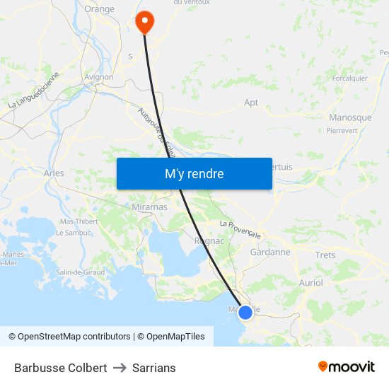 Barbusse Colbert to Sarrians map