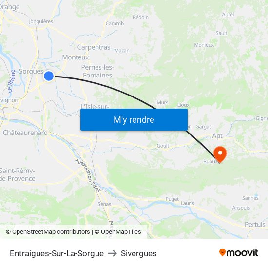 Entraigues-Sur-La-Sorgue to Entraigues-Sur-La-Sorgue map