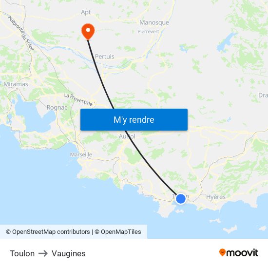 Toulon to Toulon map