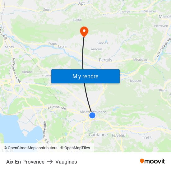 Aix-En-Provence to Aix-En-Provence map
