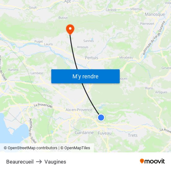 Beaurecueil to Beaurecueil map