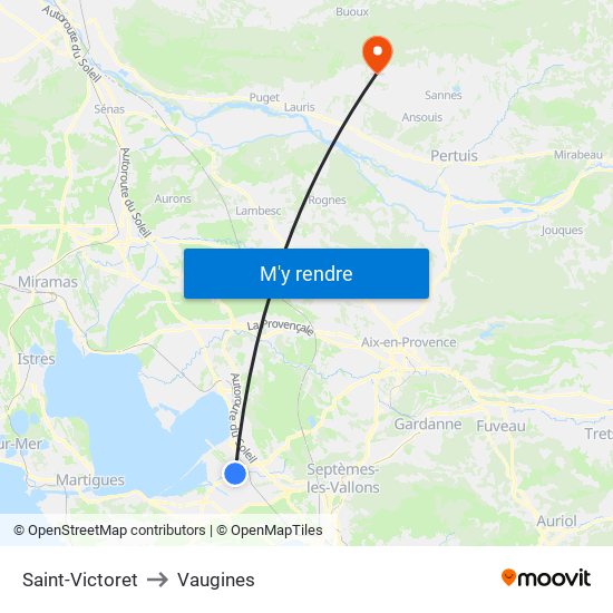 Saint-Victoret to Saint-Victoret map