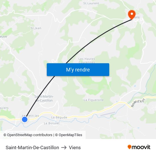 Saint-Martin-De-Castillon to Saint-Martin-De-Castillon map