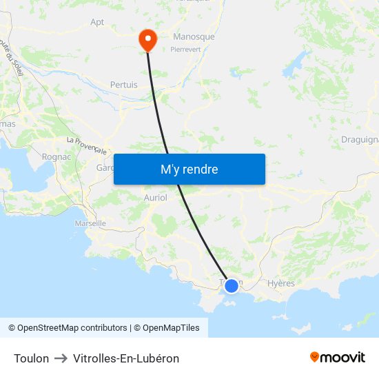 Toulon to Toulon map