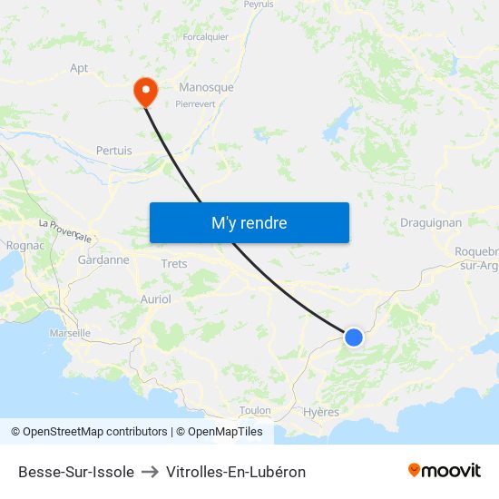Besse-Sur-Issole to Vitrolles-En-Lubéron map